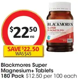 Coles Blackmores Super Magnesium+ Tablets offer