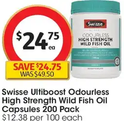 Coles Swisse Ultiboost Odourless High Strength Wild Fish Oil Capsules offer