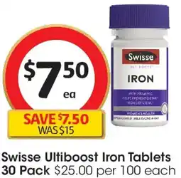 Coles Swisse Ultiboost Iron Tablets offer