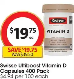 Coles Swisse Ultiboost Vitamin D Capsules offer