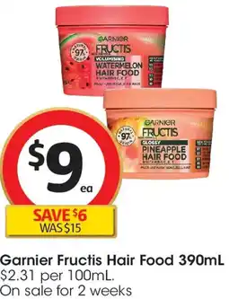 Coles Garnier Fructis Hair Food offer