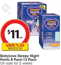 Coles BabyLove Sleepy Night Pants offer