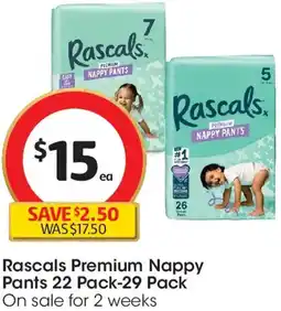 Coles Rascals Premium Nappy Pants offer