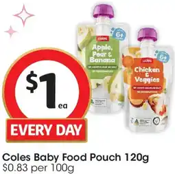 Coles Coles Baby Food Pouch offer