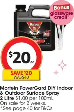 Coles Mortein PowerGard DIY Indoor & Outdoor Surface Spray offer