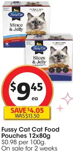 Coles Fussy Cat Cat Food Pouches offer