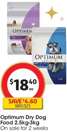 Coles Optimum Dry Dog Food offer