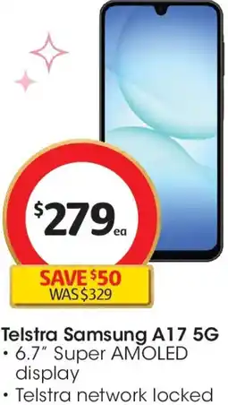 Coles Telstra samsung a17 5g offer