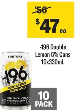 Coles -196 Double Lemon 6% Cans offer