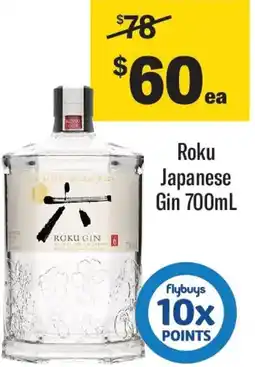Coles Roku Japanese Gin offer