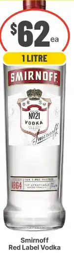 IGA Liquor Smirnoff Red Label Vodka offer