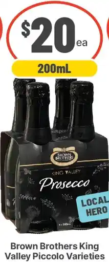 IGA Liquor Brown Brothers King Valley Piccolo Varieties offer