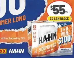 IGA Liquor Hahn SuperDry 3.5 offer