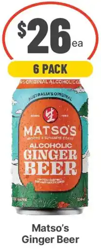 IGA Liquor Matso's Ginger Beer offer