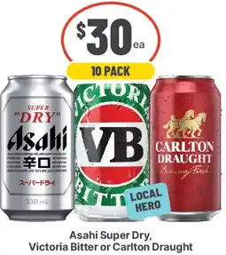 IGA Liquor Asahi Super Dry, Victoria Bitter or Carlton Draught offer