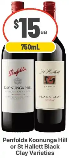 IGA Liquor Penfolds Koonunga Hill or St Hallett Black Clay Varieties offer