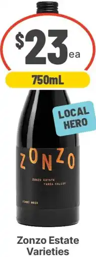 IGA Liquor Zonzo Estate Varieties offer