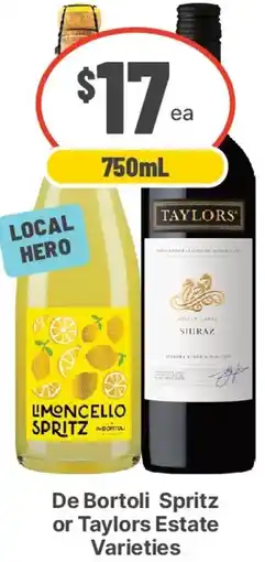 IGA Liquor De Bortoli Spritz or Taylors Estate Varieties offer