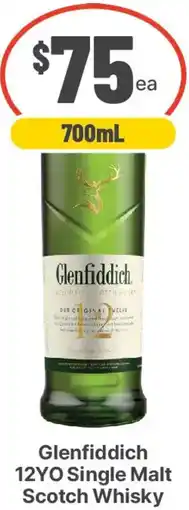 IGA Liquor Glenfiddich straight 12yo single malt scotch whisky offer