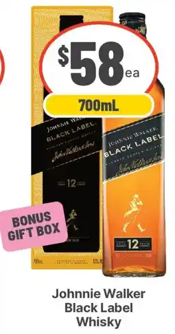 IGA Liquor Johnnie Walker Black Label Whisky offer