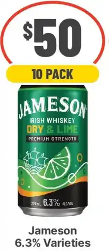 IGA Liquor Jameson 6.3% Varieties offer
