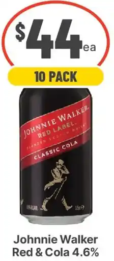 IGA Liquor Johnnie Walker Red & Cola 4.6% offer