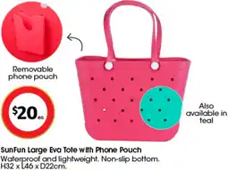 Coles SunFun Large Eva Tote with Phone Pouch offer