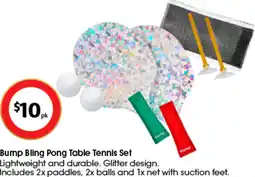 Coles Bump Bling Pong Table Tennis Set offer