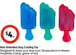 Coles Pets Unlimited Dog Cooling Toy offer