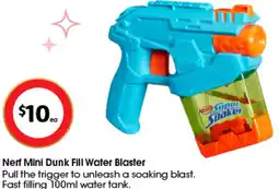 Coles Nerf Mini Dunk Fill Water Blaster offer