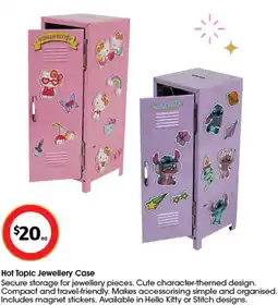 Coles Hot Topic Jewellery Case offer