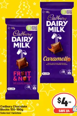 IGA Cadbury Chocolate Blocks offer