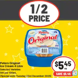 IGA Peters Original Ice Cream offer