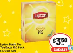 IGA Lipton Black Tea Tea Bags offer