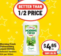 IGA Morning Fresh Dishwashing Liquid offer