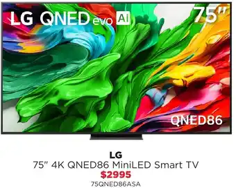 Lg 75" 4k qned86 miniled smart tv
