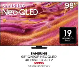 Bing Lee Samsung 98" qn90f neoqled 4k miniled ai tv offer