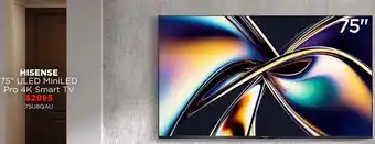 Hisense 75" uled miniled pro 4k smart tv