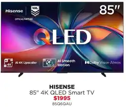 Bing Lee Hisense 85" 4k qled smart tv offer
