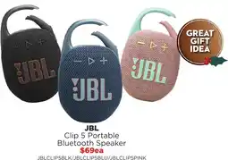 Bing Lee Jbl clip 5 portable bluetooth speaker offer