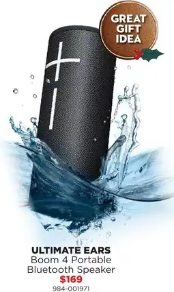 Bing Lee Ultimate ears boom 4 portable bluetooth speaker offer