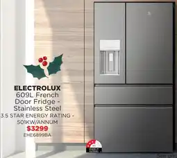 Bing Lee ELECTROLUX 609L French Door Fridge Stainless Steel offer