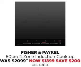 Fisher & paykel 4 Zone Induction Cooktop