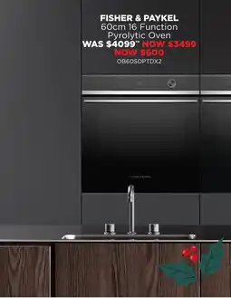 Bing Lee Fisher & paykel 16 Function Pyrolytic Oven offer