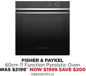 Fisher & paykel 11 Function Pyrolytic Oven
