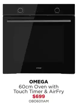 Bing Lee Omega oven with touch timer & airfry offer