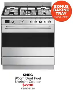 Bing Lee Smeg dual fuel upright cooker offer