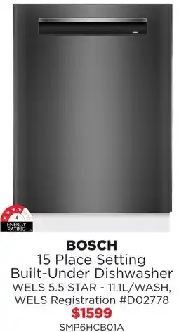 Bing Lee Bosch 15 place setting built-under dishwasher offer