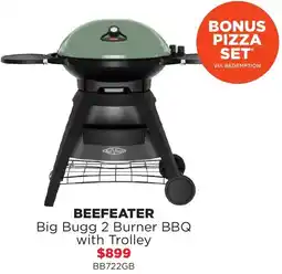 Bing Lee Beefeater big bugg 2 burner bbq with trolley offer