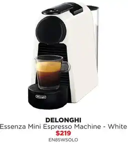 Bing Lee Delonghi essenza mini espresso machine - white offer
